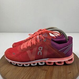 On Running Shoes Womens Size 9 Orange Pink CloudTec Mesh Running Sneaker